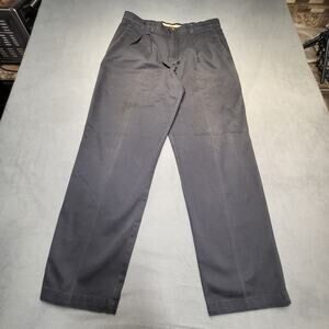 Vintage 90s Dockers Pants Mens 34x30 Black Straight Leg Khaki Pleated